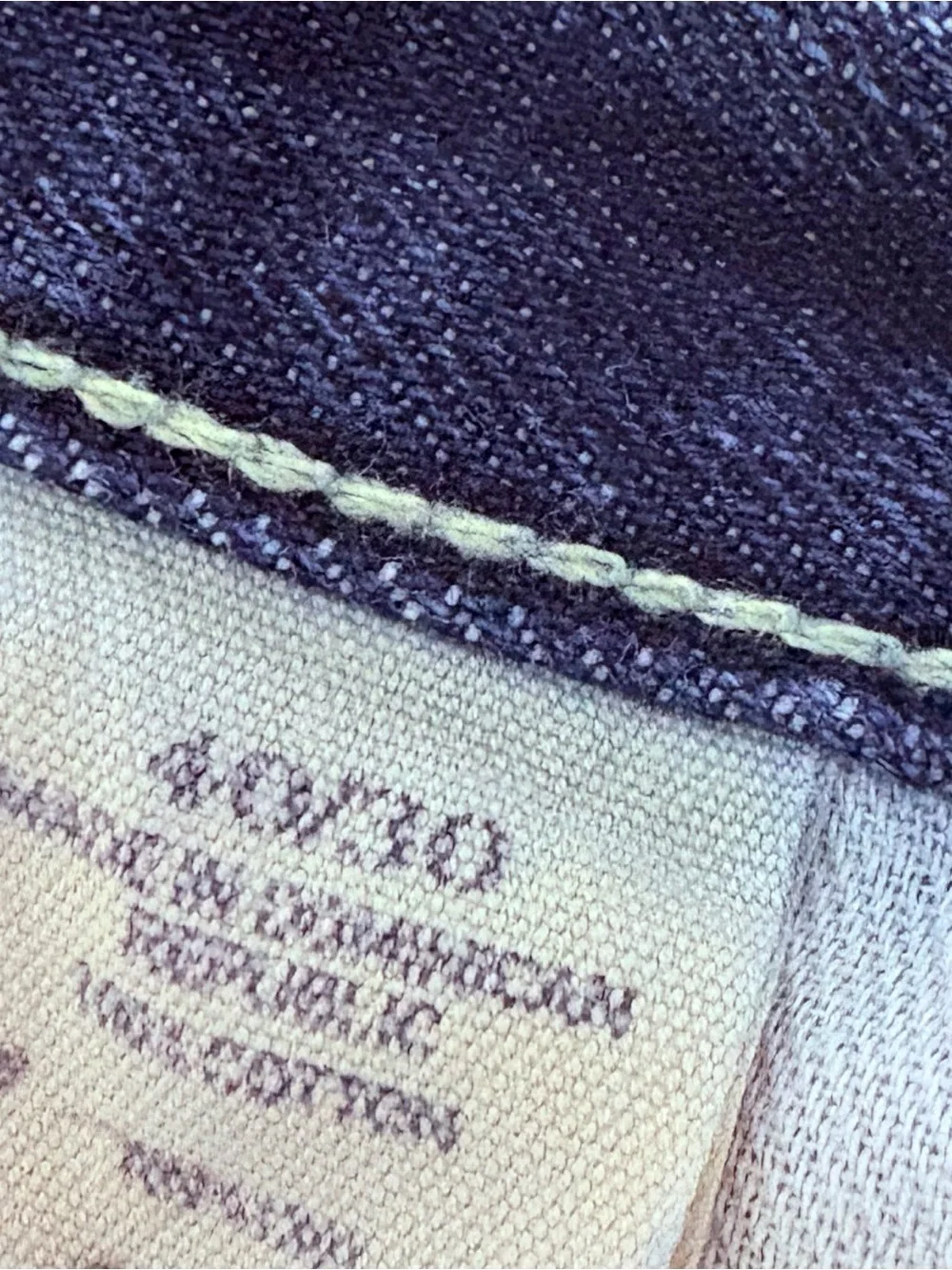 Polo Ralph Lauren Men's Vintage 867 Distressed Straight Leg Blue Jeans 40 x 30